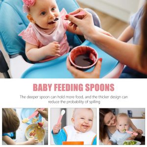 2Pcs Silicone Baby Spoon Set (BC023)