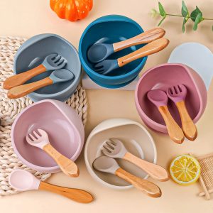 3Pcs Silicone Baby Feeding Bowl Set (BC021)