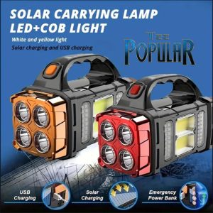 25W High Power COB Solar Searchlight USB Rechargeable Emergency Light