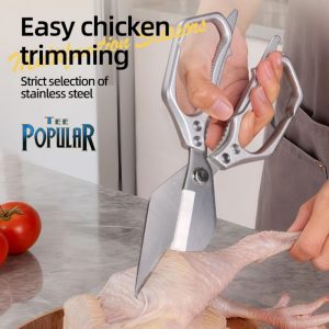 Stainless Steel Kitchen Scissors Poultry Shears Fish Bone Remover Multi functional Scissors